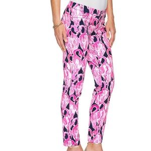 Lilly Pulitzer Kelly Skinny Ankle Pants Flamingo